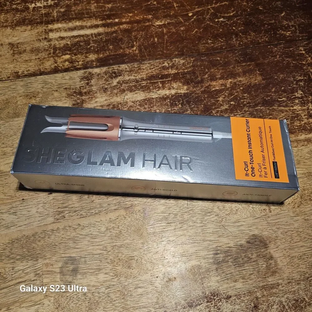 SHEGLAM Automatic Curling Iron 1 ¼ inch with 3 Temperatures Fast Heating, 2-Way